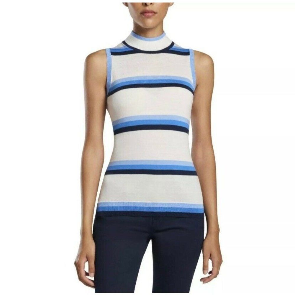 G/Fore Merino Sleeveless Mock Neck Sweater Top - Womens Golf